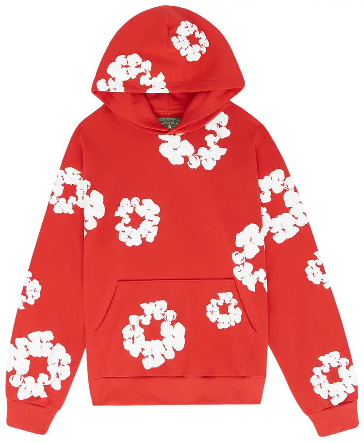 Denim tiers Hoodie - Red