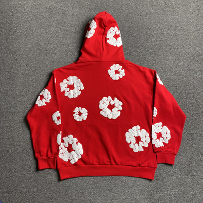 Denim tiers Hoodie - Red