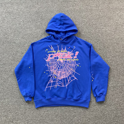 Sp5der Punk Hoodie - Blue