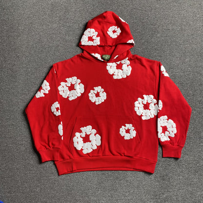 Denim tiers Hoodie - Red